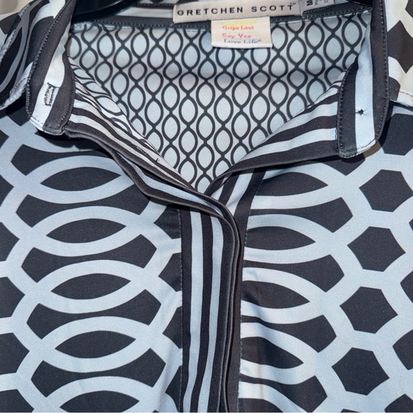 Gretchen Scott Designs Black and White Geometric Tunic Dress - Picture 3 of 6